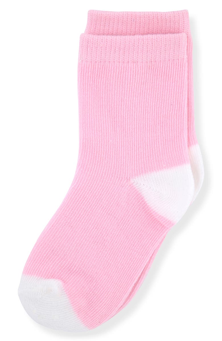 SLEEP ON IT Donuts Fitted Two-Piece Pajamas & Socks Set, Alternate, color, Pink