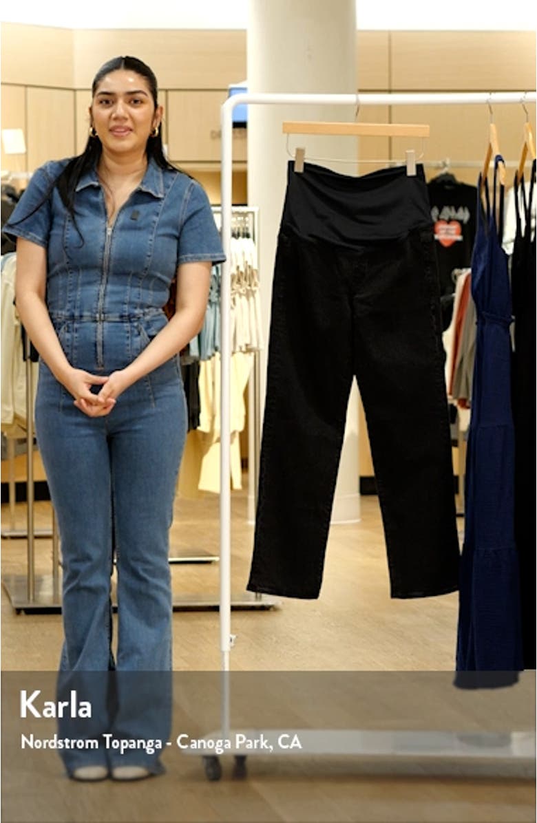 The Maternity Over the Belly '90s Straight Leg Jeans, sales video thumbnail