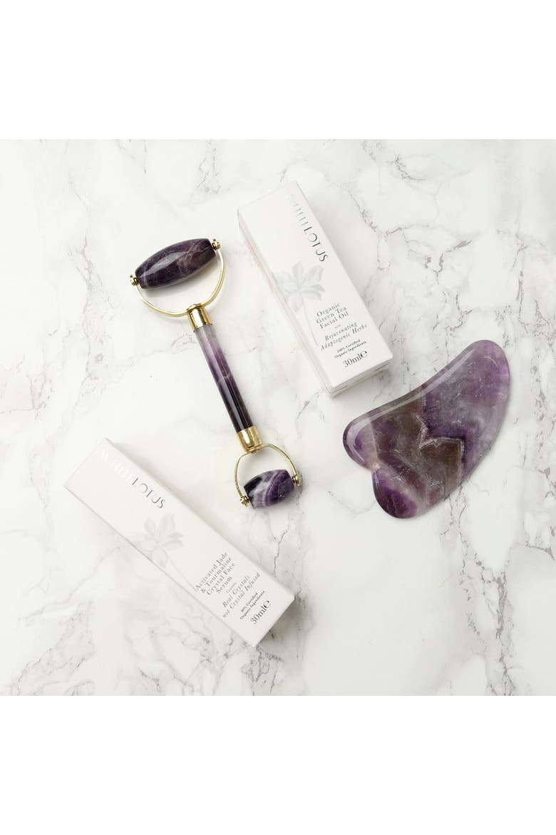 Premium Amethyst Crystal Facial Set, Alternate, color, Purple