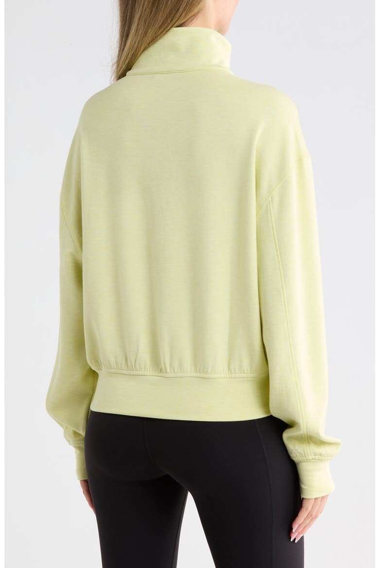 Overnight Trip Quarter Zip Pullover, Alternate, color, HEATHER LIMEADE
