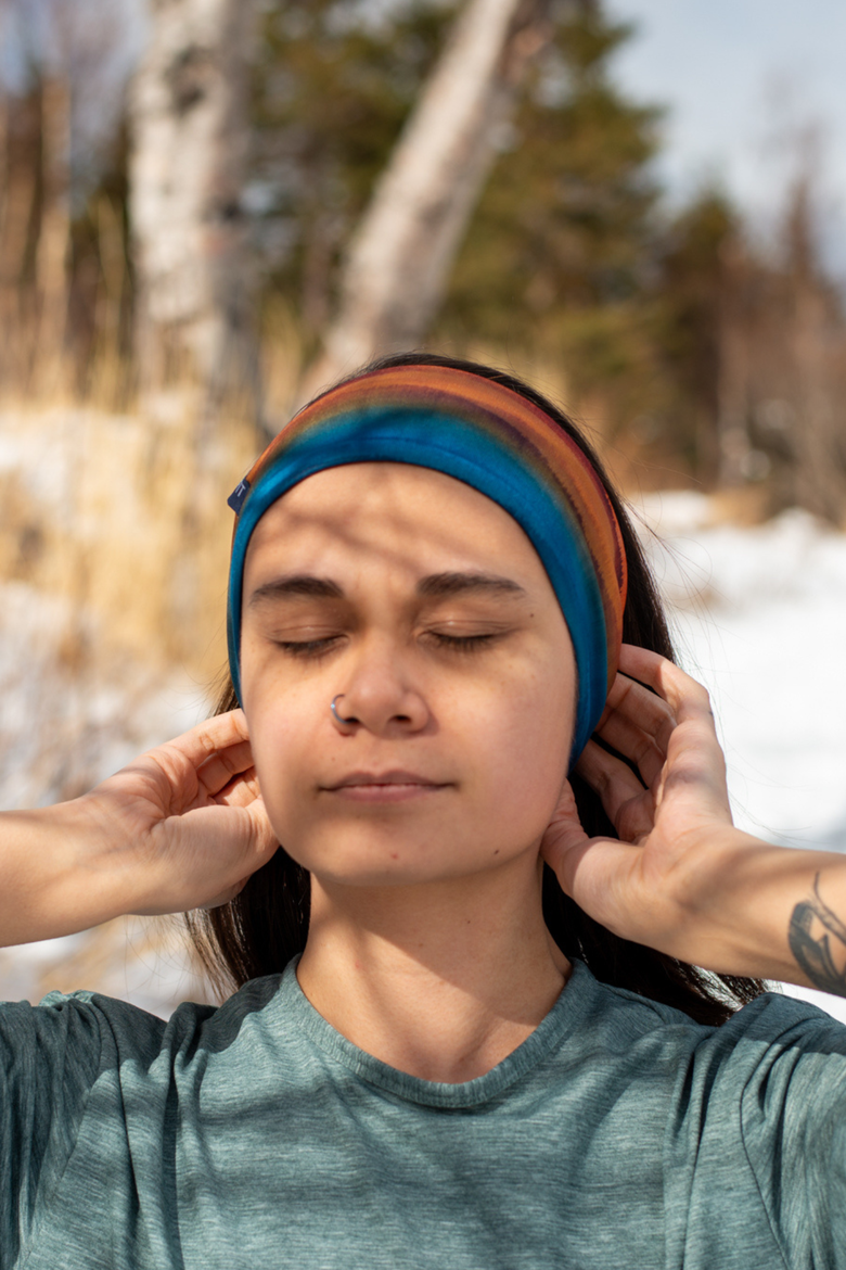 Trailhead Cozy Fleece Headband, Alternate, color, Grasslands