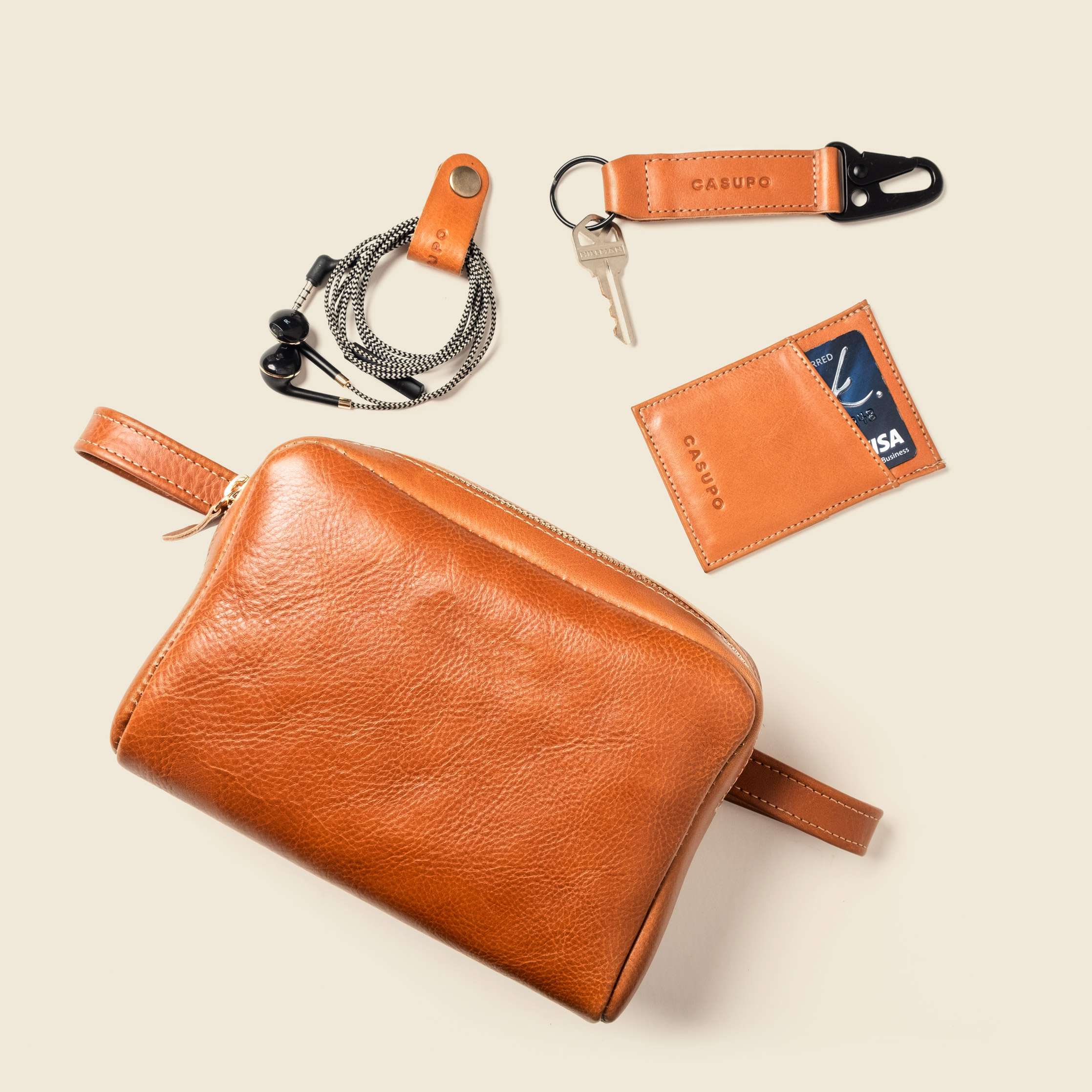 Leather Fanny Pack, Alternate, color, Natural
