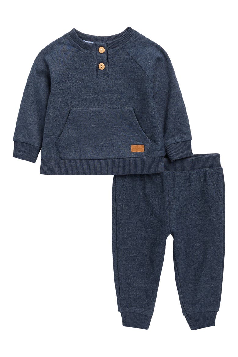 Henley Sweatshirt & Joggers Set, Main, color, NAVY