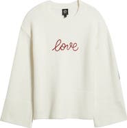 Bobeau Love Embroidery Sweater