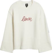 Bobeau Love Embroidery Sweater