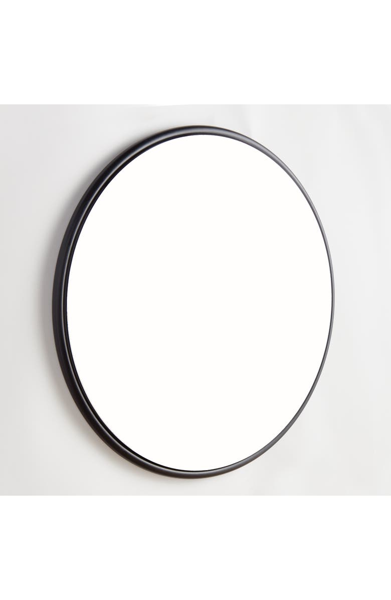 Napa Home & Garden Ryland Mirror Large - Black Round Iron Frame - Beveled Edge, Alternate, color, Black