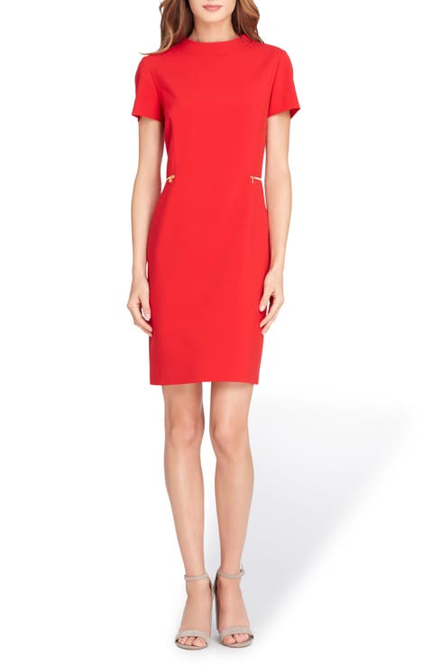 Mock Neck Sheath Dress