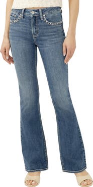 Silver Jeans Co. Avery Embellished Curvy Bootcut Jeans