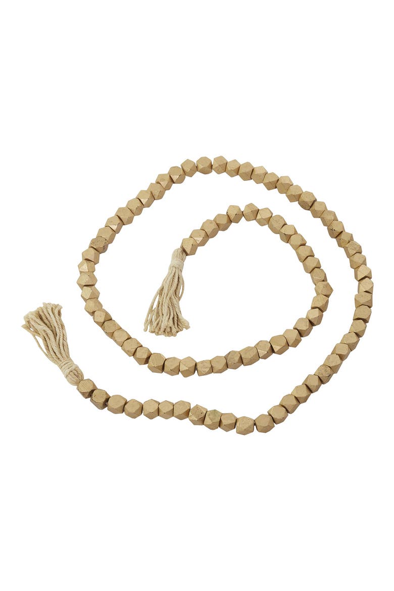 Bohemian Wood Beaded Tassel Garland, Alternate, color, GOLD