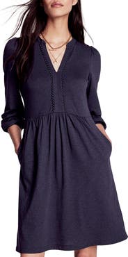 Boden Naomi Long Sleeve Jersey Dress