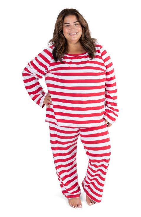 Women's Cotton Striped Matching Family Holiday Pajamas