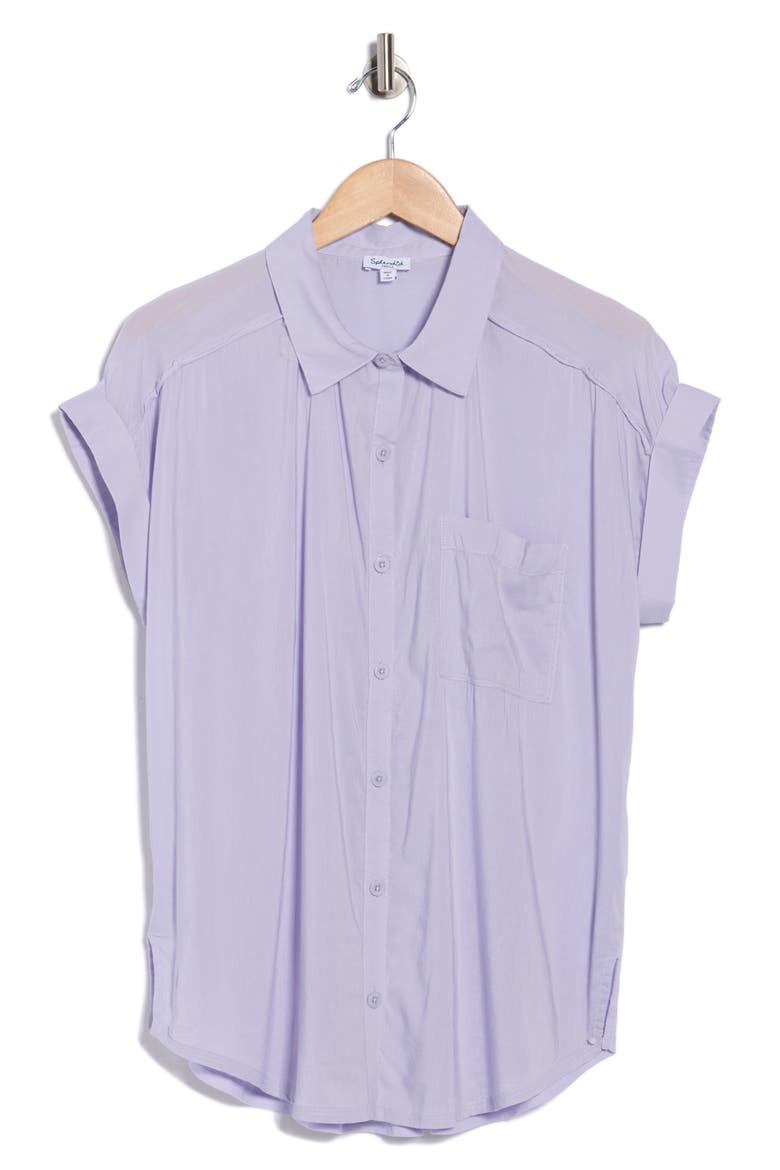 Paige Button-Up Shirt, Alternate, color, LAVENDER