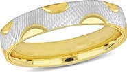 Julianna B. Textured Wedding Band 14k Two-Tone