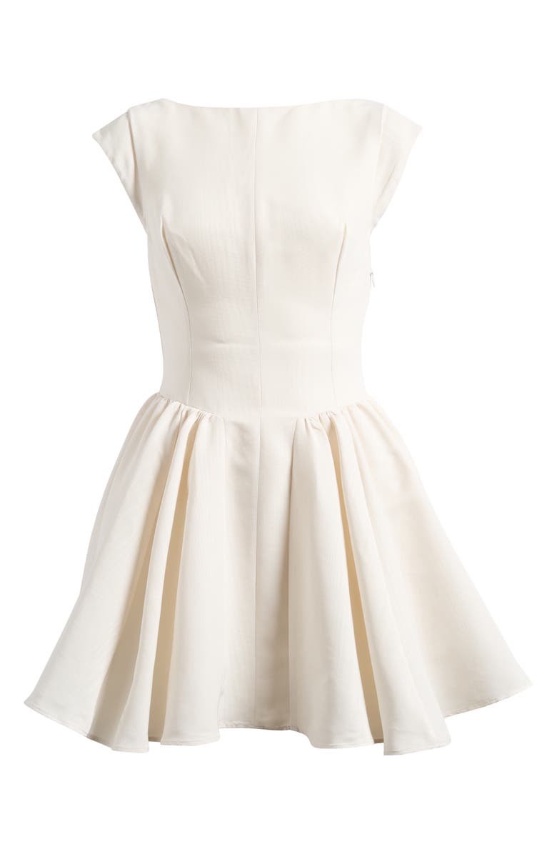 HOUSE OF CB Enchant Open Back Fit & Flare Minidress, Alternate, color, White