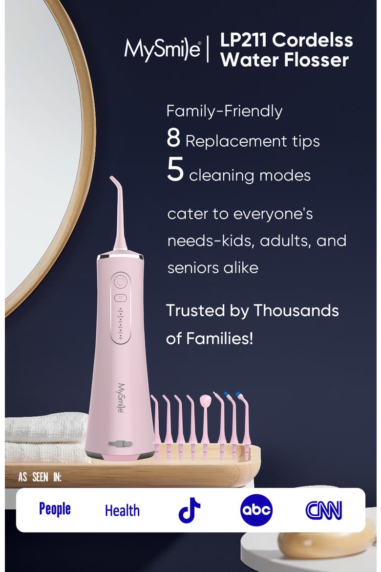 LP211 Water Flosser with 30 Mouthwash Pods Bundle, Alternate, color, Light Pink
