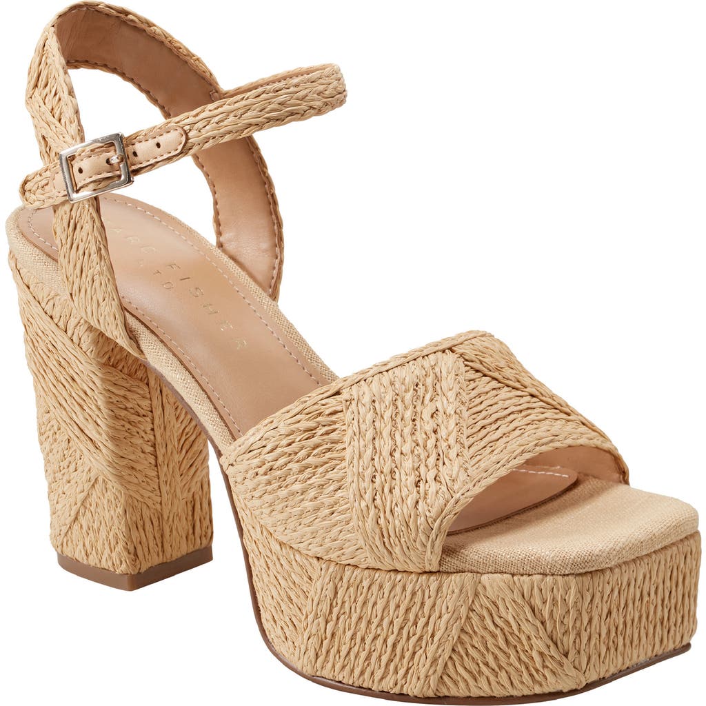 Marc Fisher Ltd Calyn 2 Platform Sandal In Light Natural