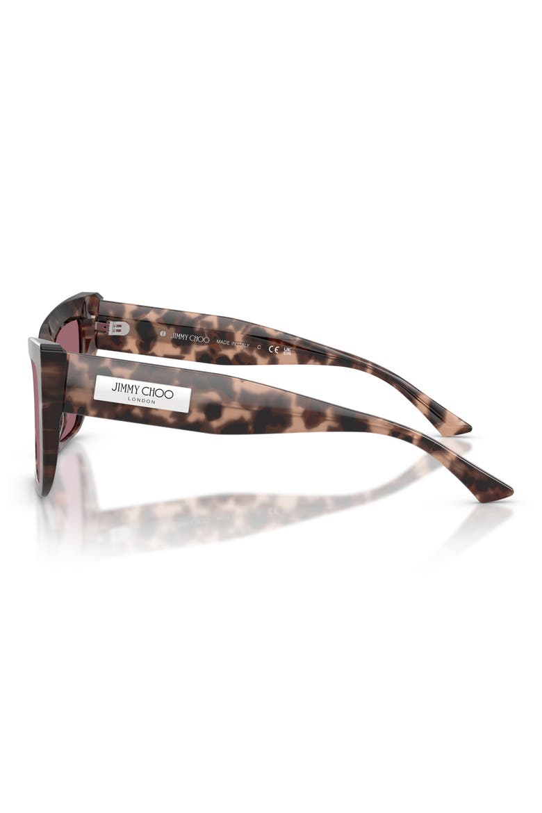 54mm Butterfly Sunglasses, Alternate, color, OPAL PINK HAVANA/ VIOLET