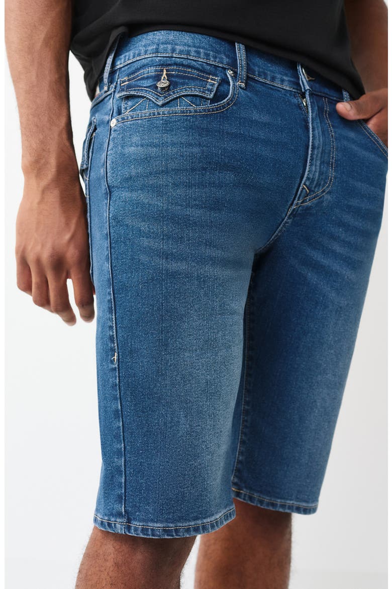 Ricky Straight Leg Denim Shorts, Alternate, color, MEDIUM BLAZE