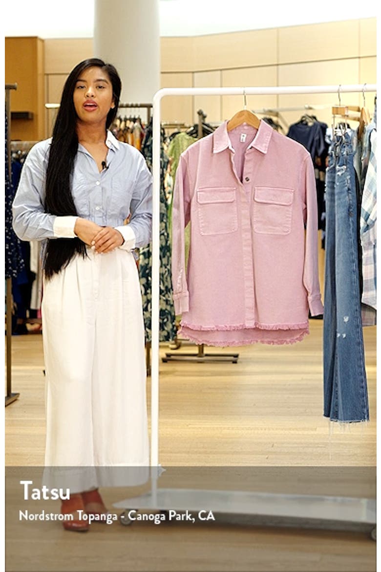 Frayed Oversize Twill Workwear Shirt video