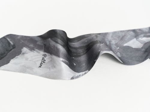 Lost Pattern Nyc "himalaya" Silk Neck Bow Scarf In Gray