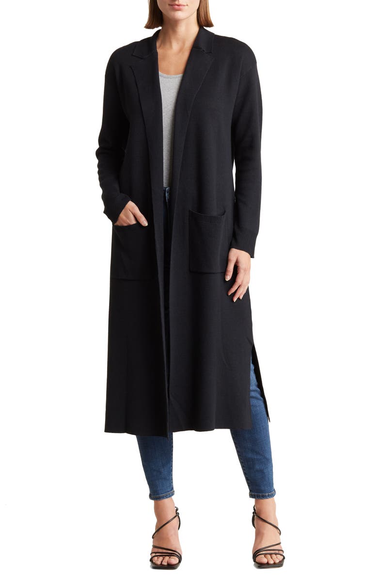 RACHEL Rachel Roy Notched Collar Open Front Cardigan, Main, color,