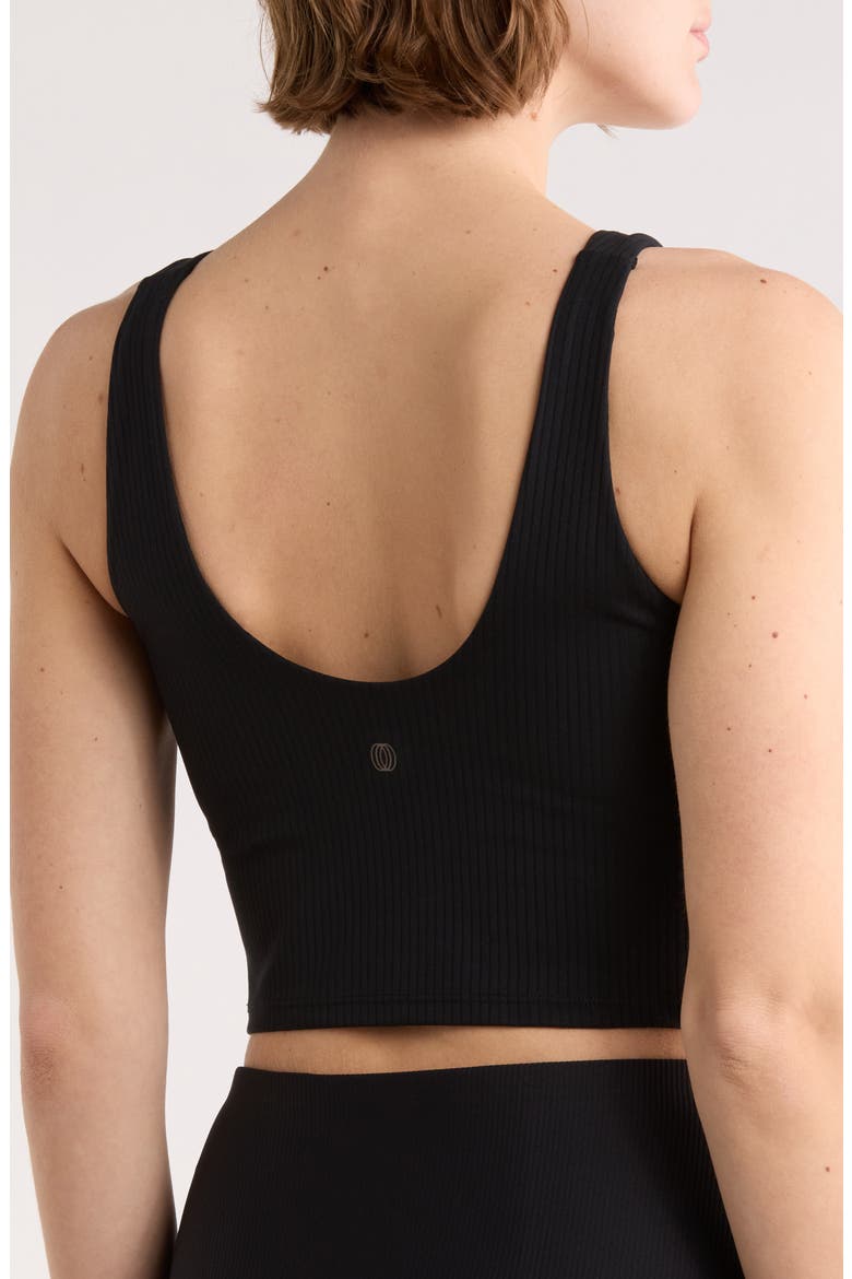 Piper Longline Sports Bra, Alternate, color, BLACK