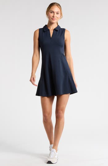 Zella Replay Sleeveless Polo Dress & Shorts Set | Nordstrom