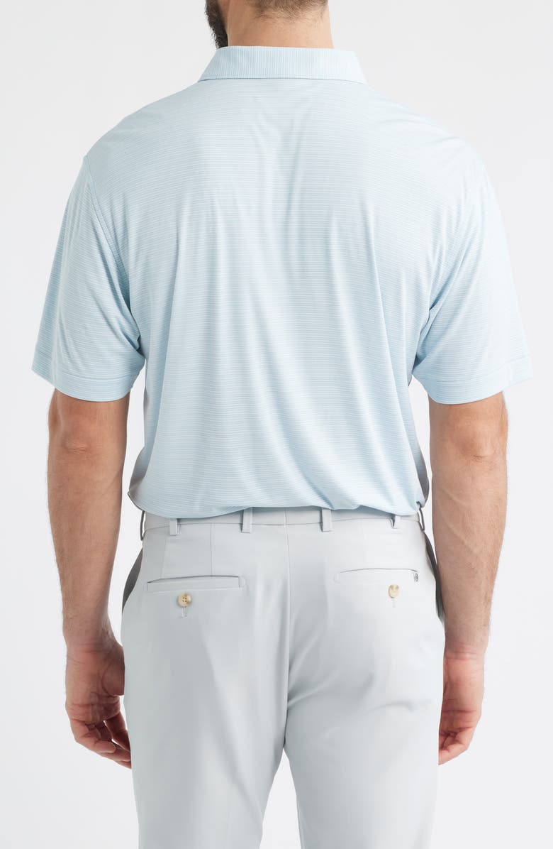 Peter Millar Featherweight Trading Stripe Performance Polo, Alternate, color, Seaflower