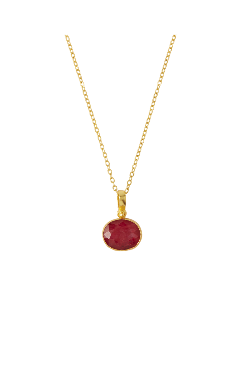 Ottoman Hands Siena Pendant Necklace, Main, color, Ruby