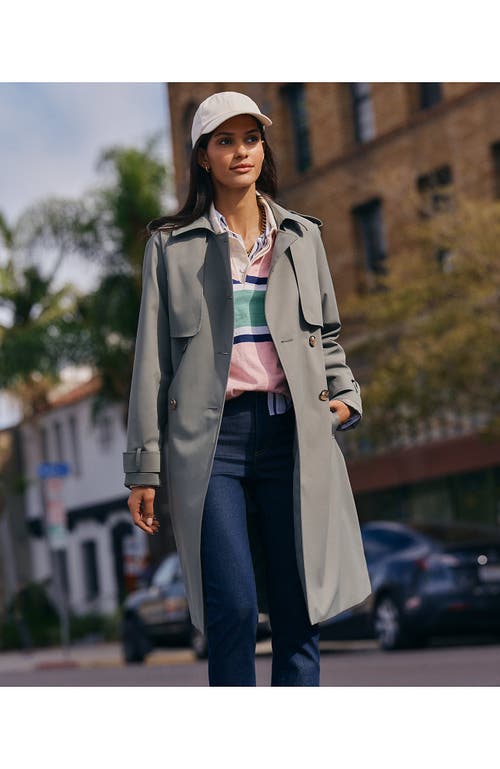 Lands' End Squall Waterproof Modern Trench Coat In Spruce