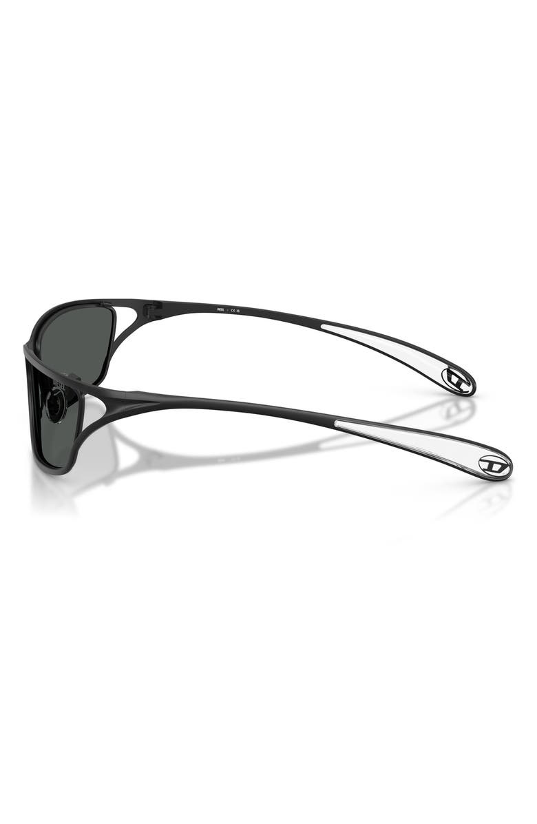 DIESEL<sup>®</sup> DL1015 58mm Rectangular Sunglasses, Alternate, color, Matte Black / Dark Grey