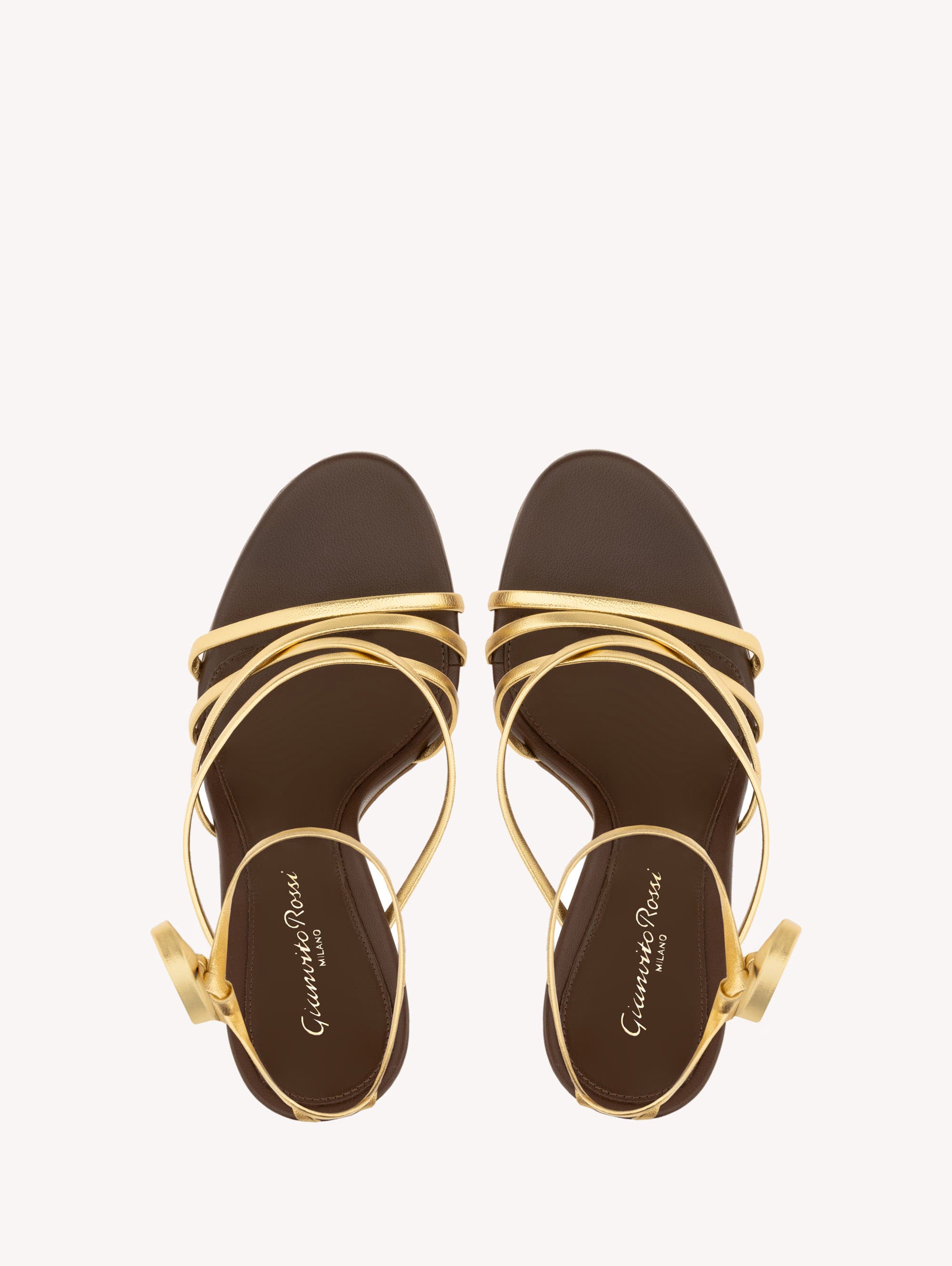 Gianvito Rossi Zaira 105 Sandal, Alternate, color, Gold Leather