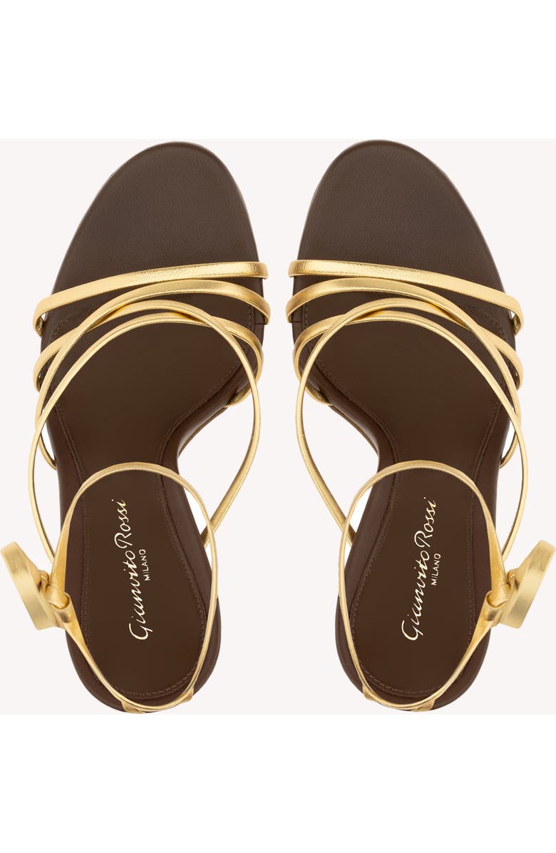 Gianvito Rossi Zaira 105 Sandal, Alternate, color, Gold Leather