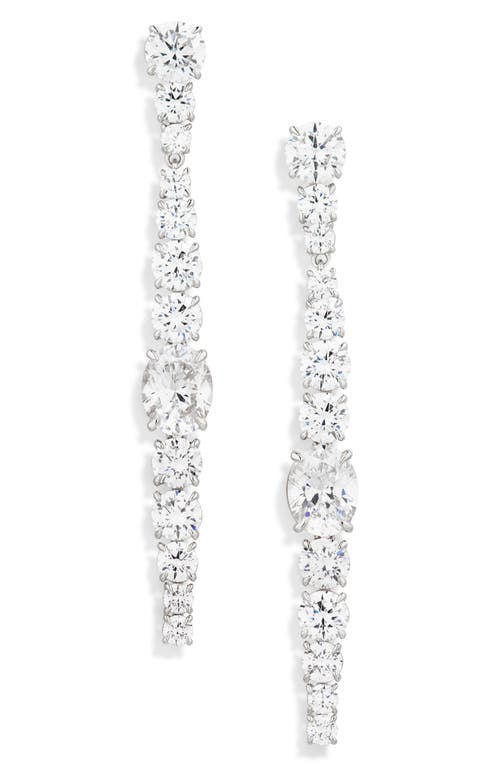 Nadri Stellar Linear Drop Earrings In Metallic