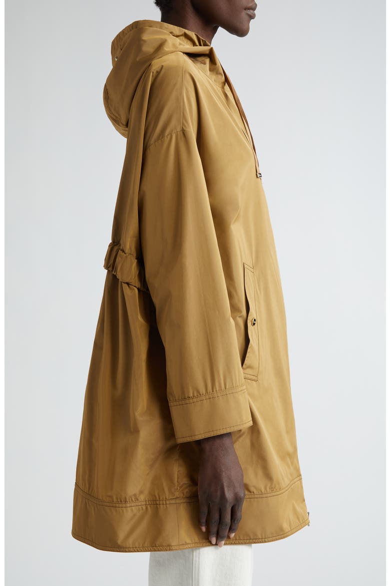 Techno Taffeta A-Line Parka, Alternate, color, CAMEL