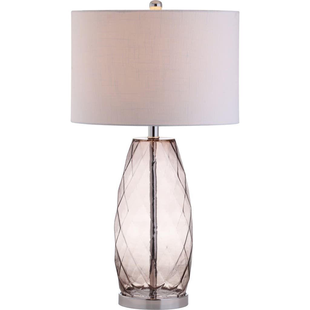 Jonathan Y Juliette 26.5" Glass/metal Led Table Lamp In Smoked Gray