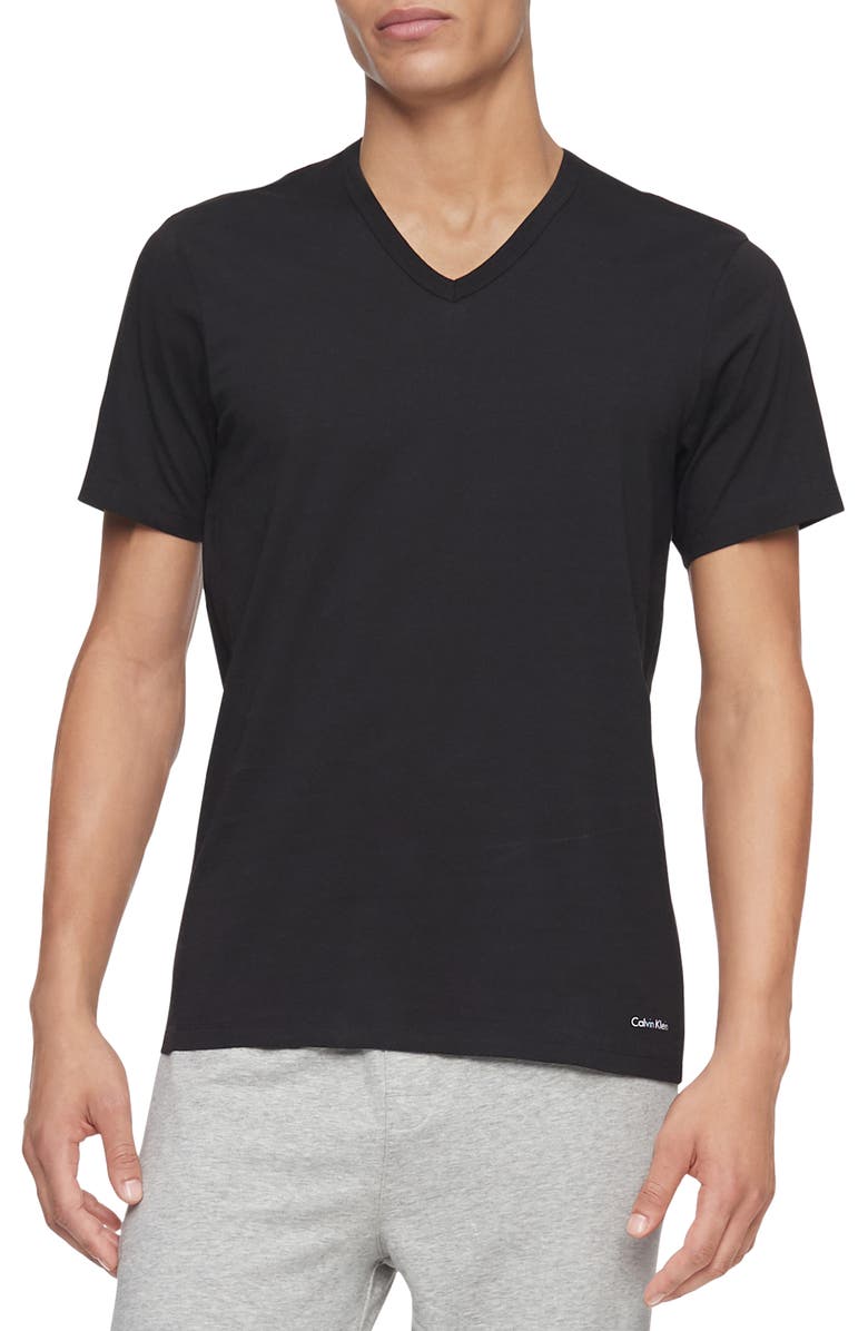 Calvin Klein 3-Pack Slim Fit Cotton V-Neck T-Shirt, Alternate, color,