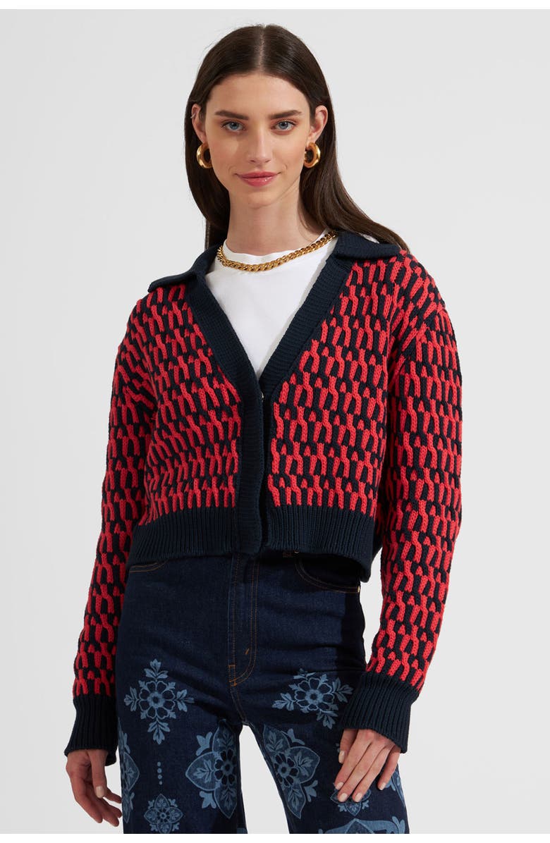 La DoubleJ Winset Cardigan Navy, Alternate, color, Navy