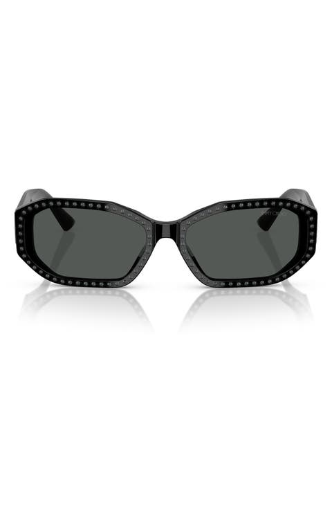 56mm Oval Sunglasses