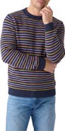 Robert Talbott Hilton Multi Stripe Rollneck Sweater