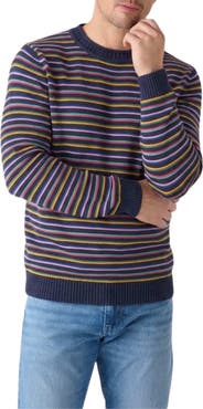 Robert Talbott Hilton Multi Stripe Rollneck Sweater