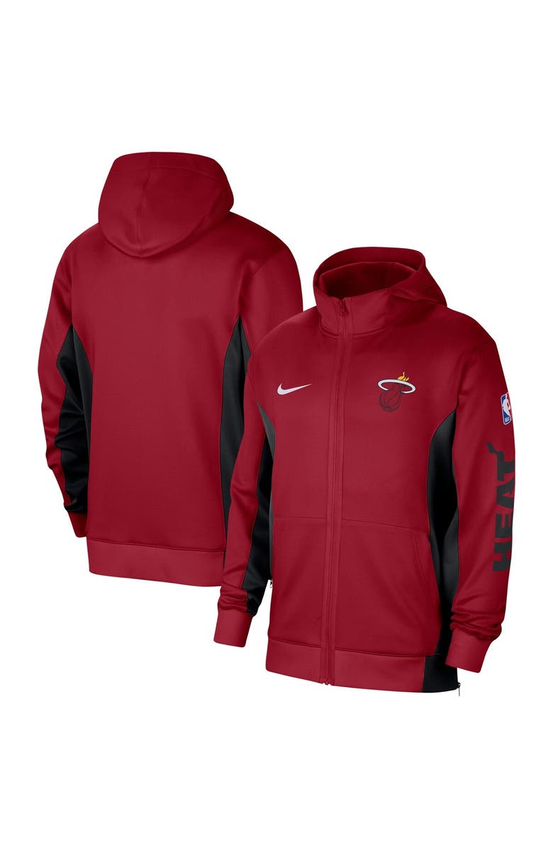 Nike Men's Nike Red Miami Heat 2023/24 Authentic Showtime Full-Zip Hoodie, Alternate, color, Red
