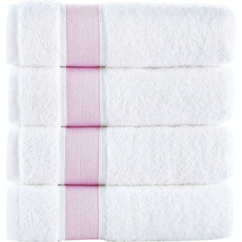 Brooks Brothers Ottoman Rolls 4-pack Turkish Cotton Bath Towels In Pink