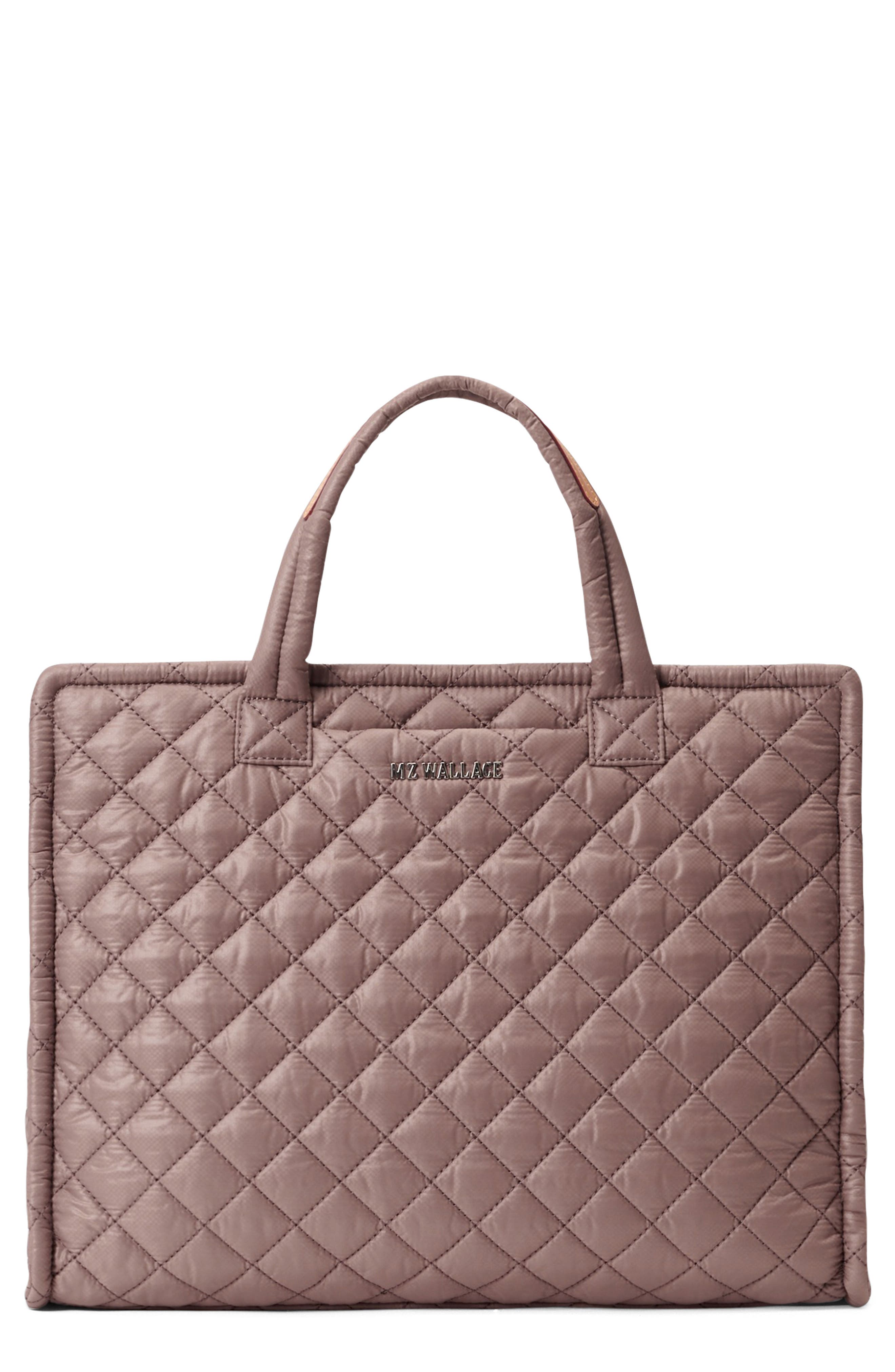 Mz Wallace Medium Diamond Quilted Nylon Box Tote