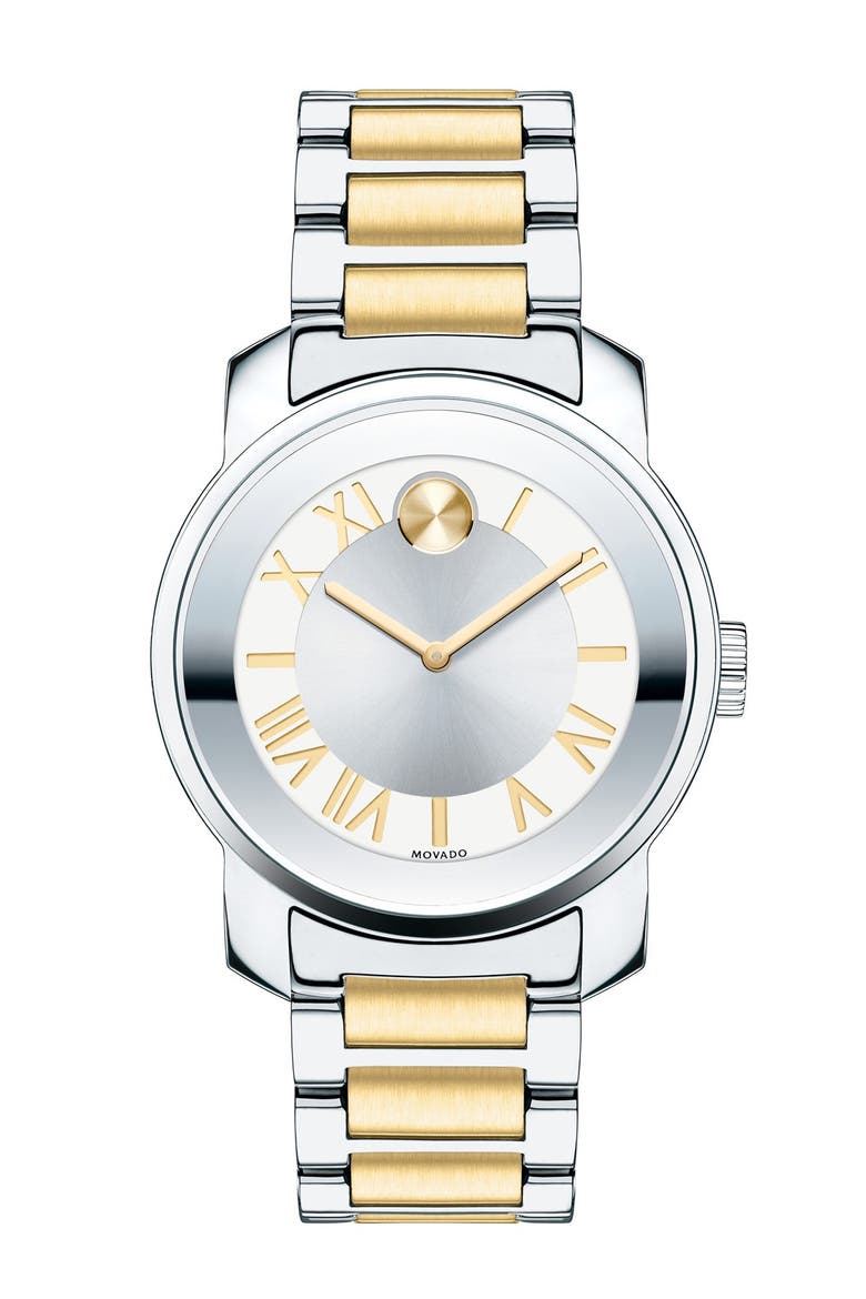 'Bold' Bracelet Watch, 32mm, Main, color, SILVER/ GOLD