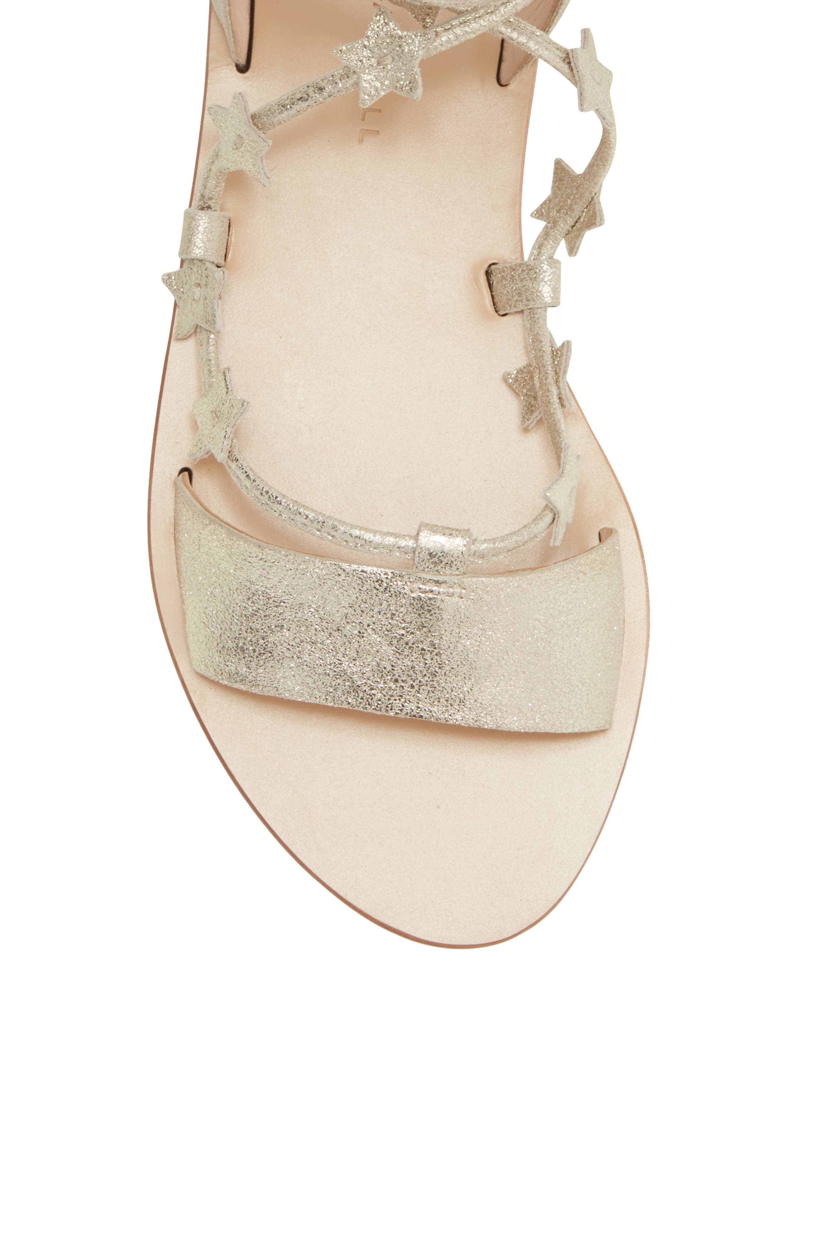Loeffler Randall Starla Leather Ankle Wrap Sandal, Alternate, color, Cappuccino