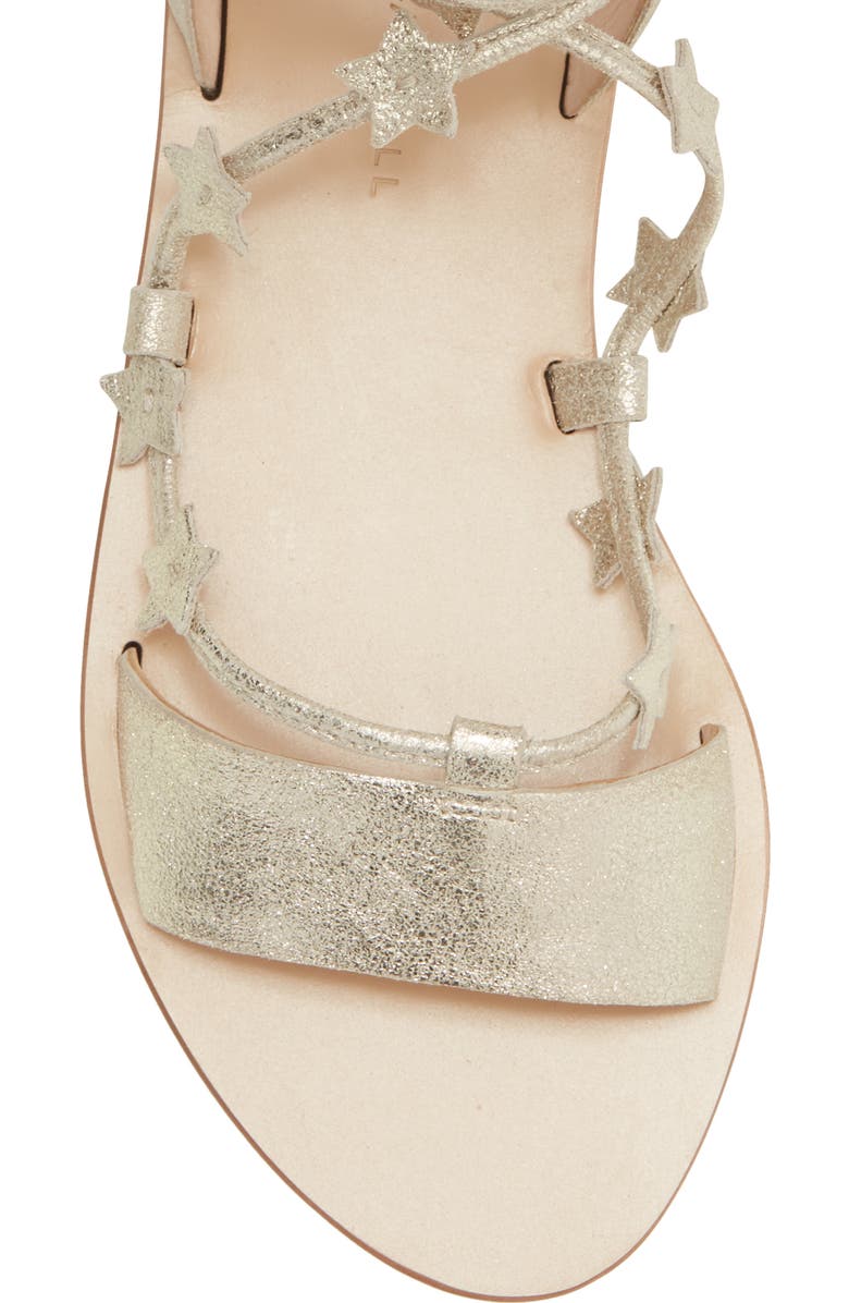Loeffler Randall Starla Leather Ankle Wrap Sandal, Alternate, color, Cappuccino