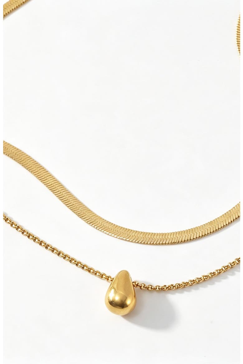 Seraphina Necklace Set, Alternate, color, Gold