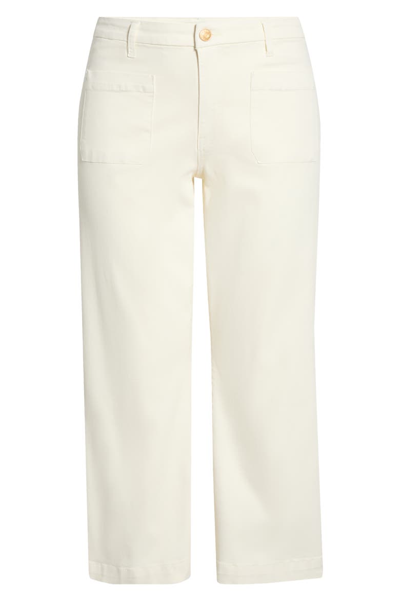 Meg High Waist Patch Pocket Wide Leg Jeans, Alternate, color, ECRU