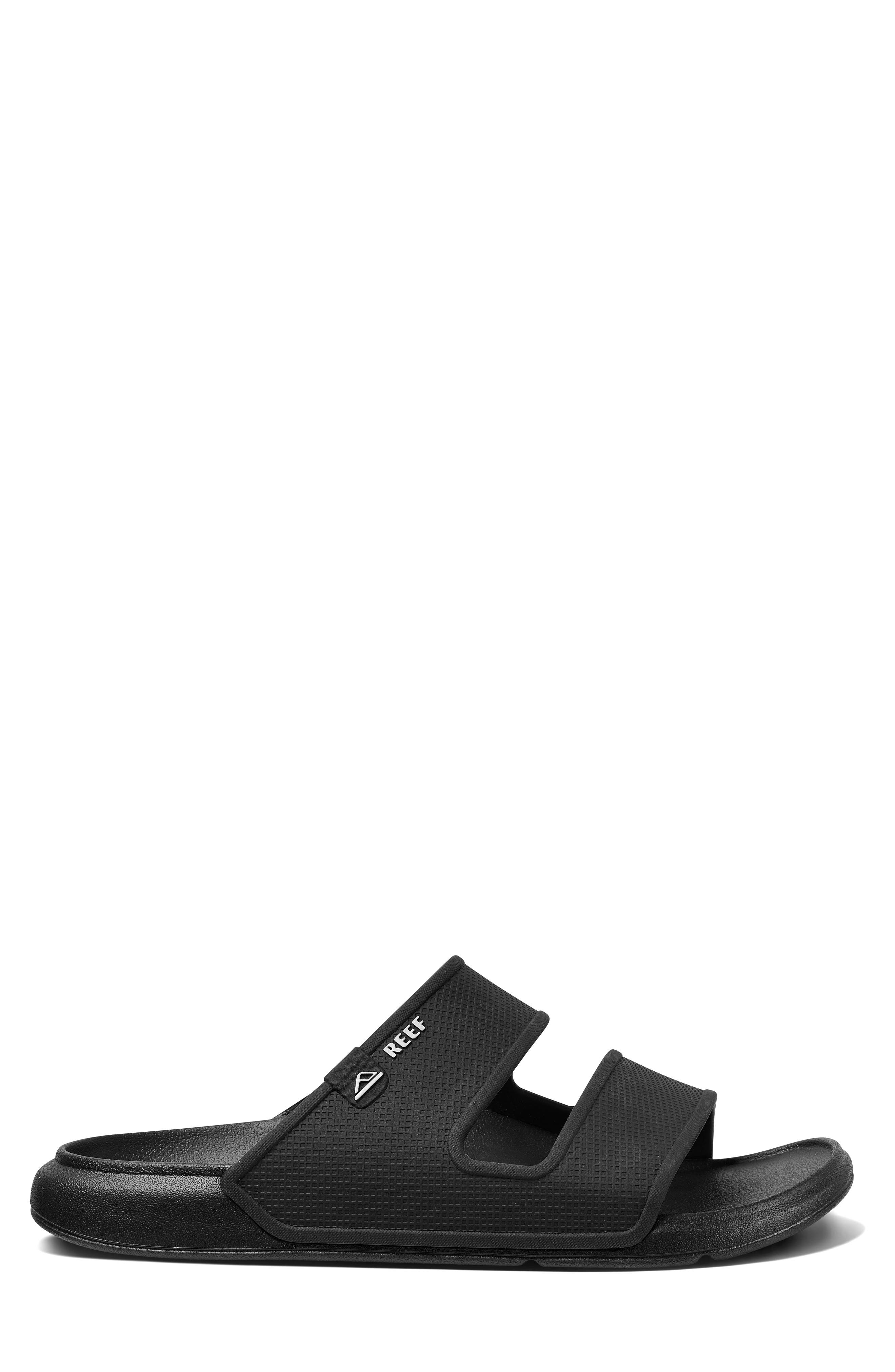 Oasis Double Up Slide Sandal, Alternate, color, BLACK